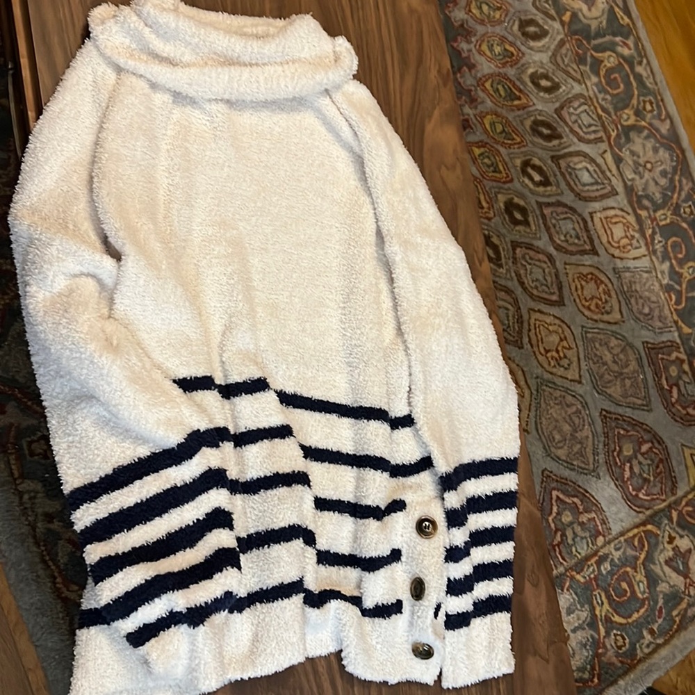 Turtleneck fuzzy sweater